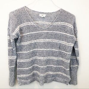 Lou & Grey Open Knit v neck oversized sweater XS